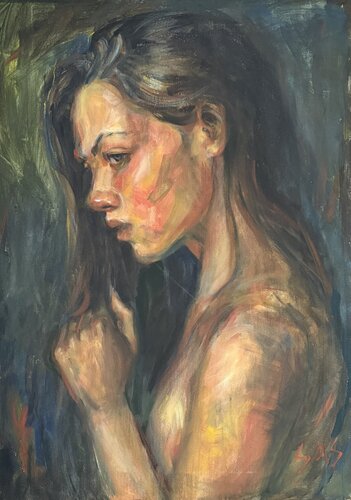 Thoughts in Her Hair von Liubou Sas, Malerei kaufen auf Select