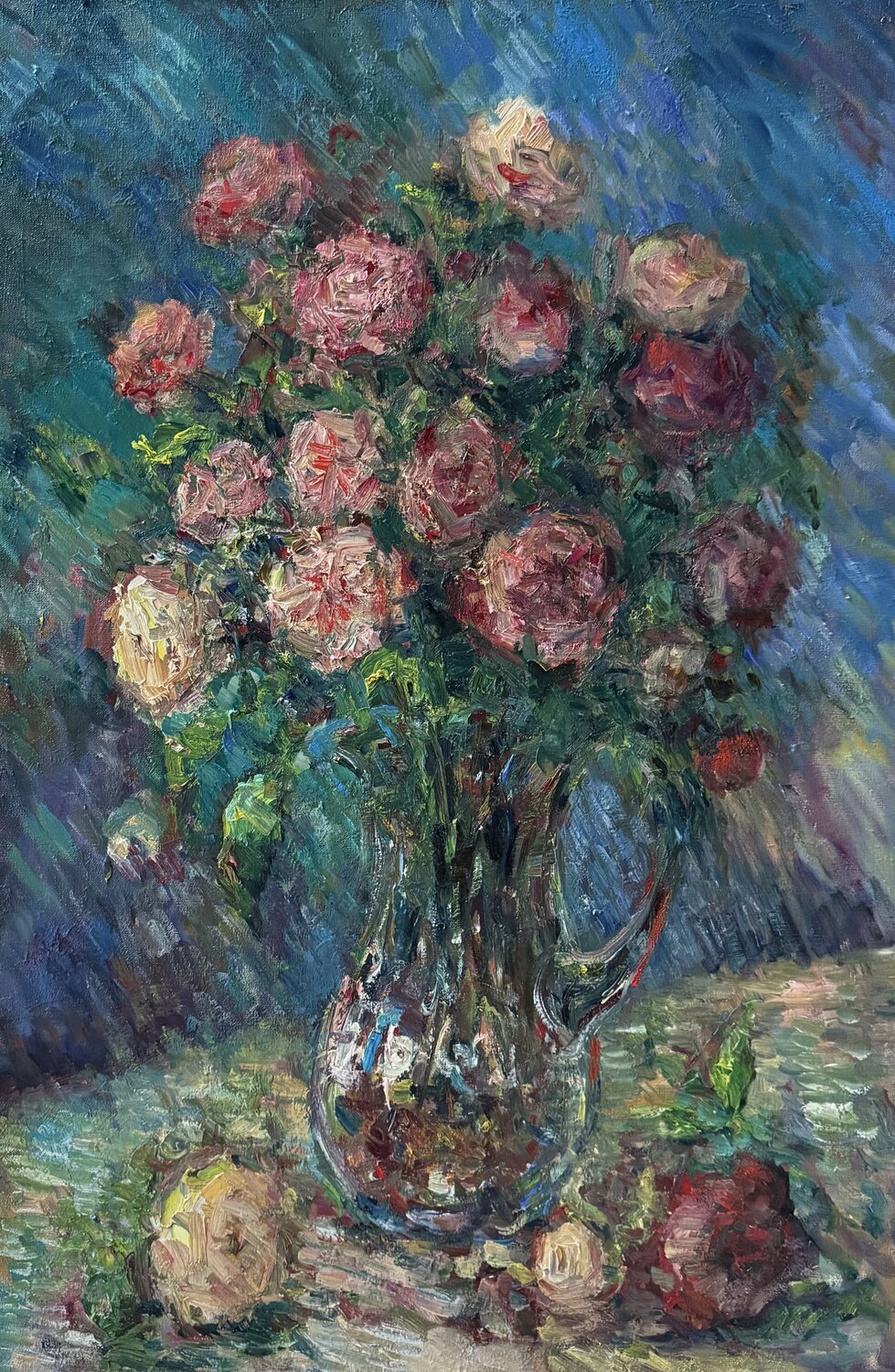 October roses Liubou Sas Original painting for sale
