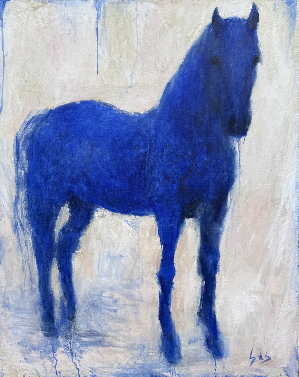 Blue Horse. The Whole. Liubou Sas Original painting for sale