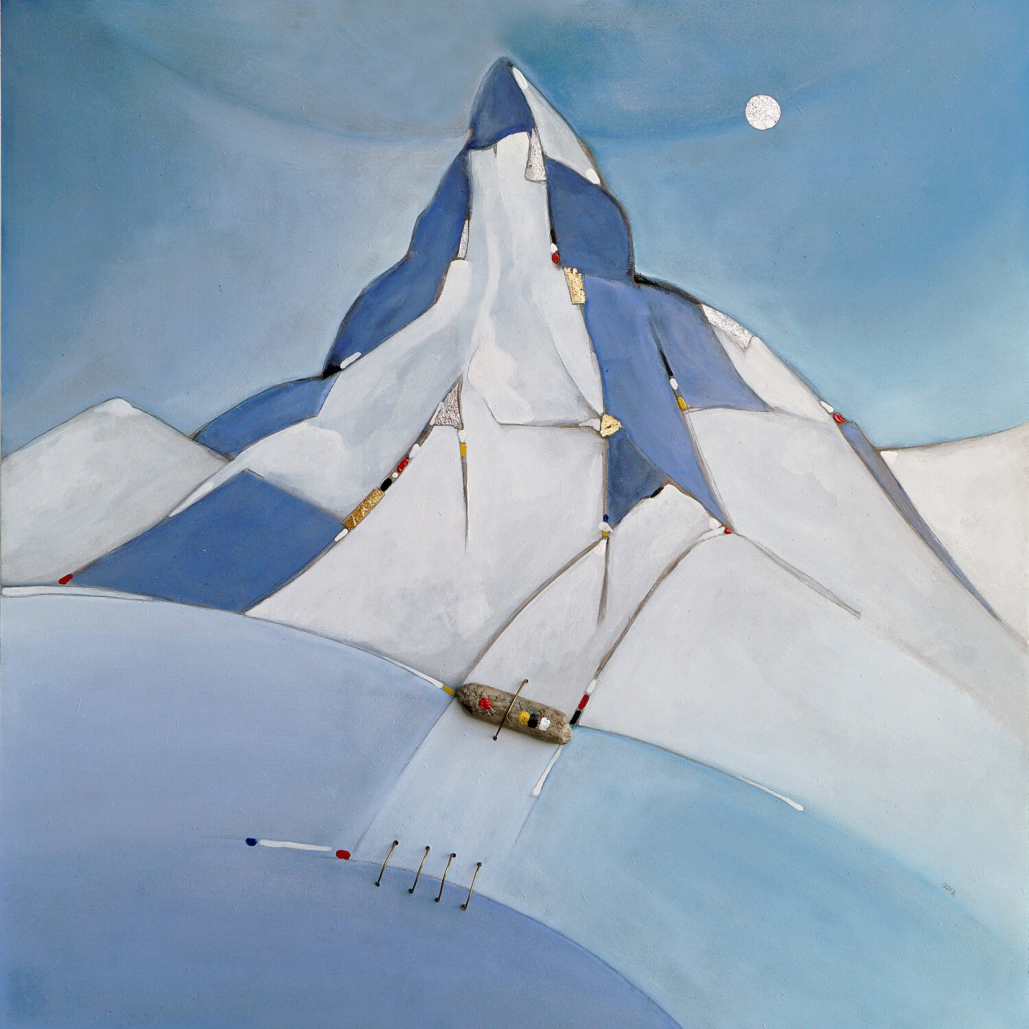 Monte Cervino, dinamica di una montagna in divenire Carlo Olper Original painting for sale