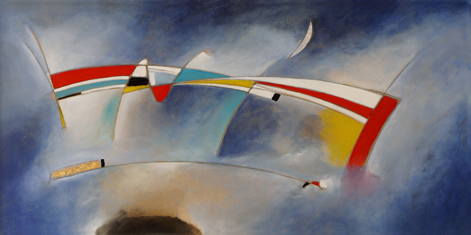 Luna Crescente Carlo Olper Original painting for sale