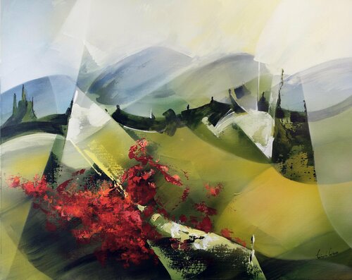 "Composition 764"   (paysagisme abstrait) von Alain Brunet "Tenurb-Géneau", Malerei kaufen auf Select