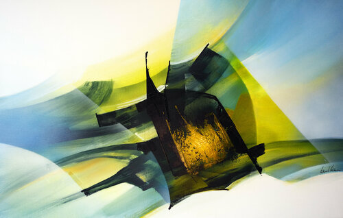 "Composition 816"  ( Abstraction lyrique ) von Alain Brunet "Tenurb-Géneau", Malerei kaufen auf Select