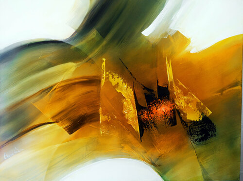 "COMPOSITION 704"  (Abstraction lyrique contemporaine ) by Alain Brunet "Tenurb-Géneau", Painting for Sale on Select