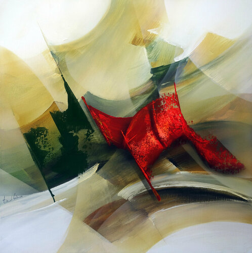 "COMPOSITION 730"  ( Abstraction lyrique ) by Alain Brunet "Tenurb-Géneau", Painting for Sale on Select