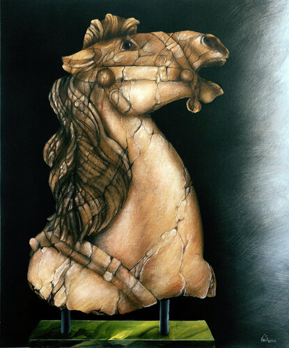 "HIPPOTERRACOTTA" by Alain Brunet "Tenurb-Géneau", Painting for Sale on Select