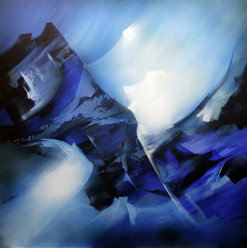 "COMPOSITION 543"  (Abstraction lyrique ) by Alain Brunet "Tenurb-Géneau", Painting for Sale on Select