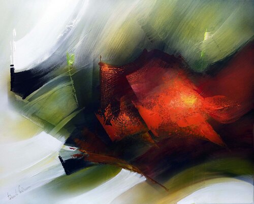 "COMPOSITION 657"   (Paysagisme abstrait) by Alain Brunet "Tenurb-Géneau", Painting for Sale on Select