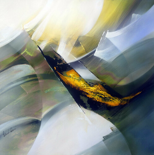 "Composition 736"  ( Abstraction lyrique ) von Alain Brunet "Tenurb-Géneau", Malerei kaufen auf Select