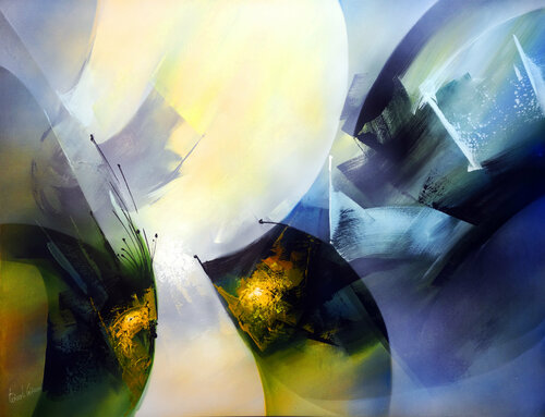 "Composition 507"   ( Abstraction lyrique ) von Alain Brunet "Tenurb-Géneau", Malerei kaufen auf Select