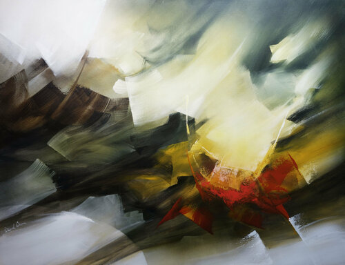 "Composition 526"  (Abstraction lyrique : paysagisme abstrait ) von Alain Brunet "Tenurb-Géneau", Malerei kaufen auf Select