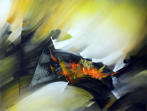 "Composition 560"   ( Abstraction lyrique ) von Alain Brunet "Tenurb-Géneau", Malerei kaufen auf Select