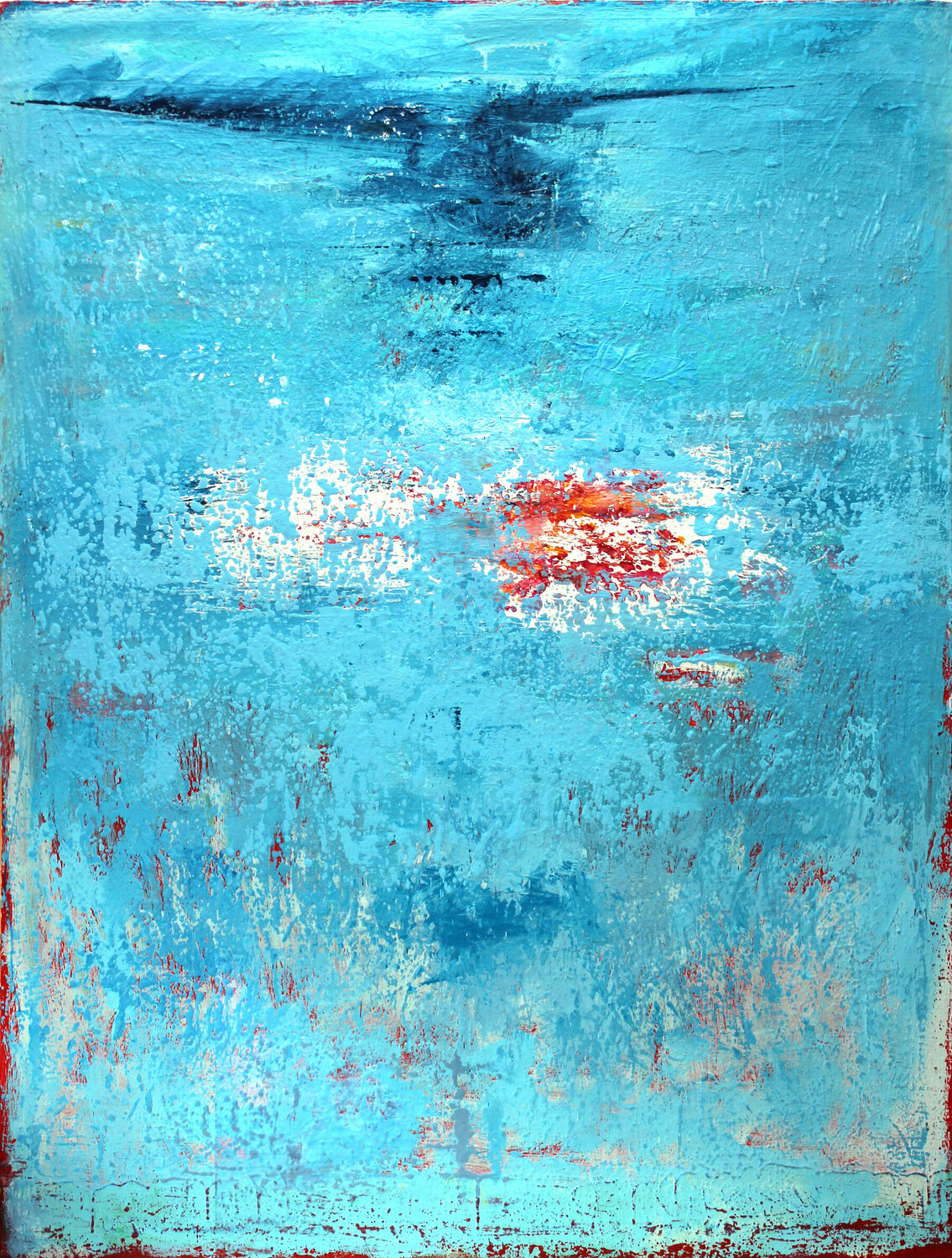 EXTRA LARGE 200X150 ABSTRACT PAINTING -BLUE POEM - Veljko Martinovic Original painting for sale