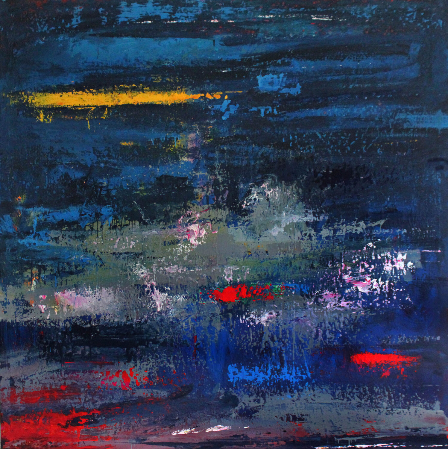 Extra large 200x200 abstract painting " Wild sea " (2023) Veljko Martinovic Original painting for sale