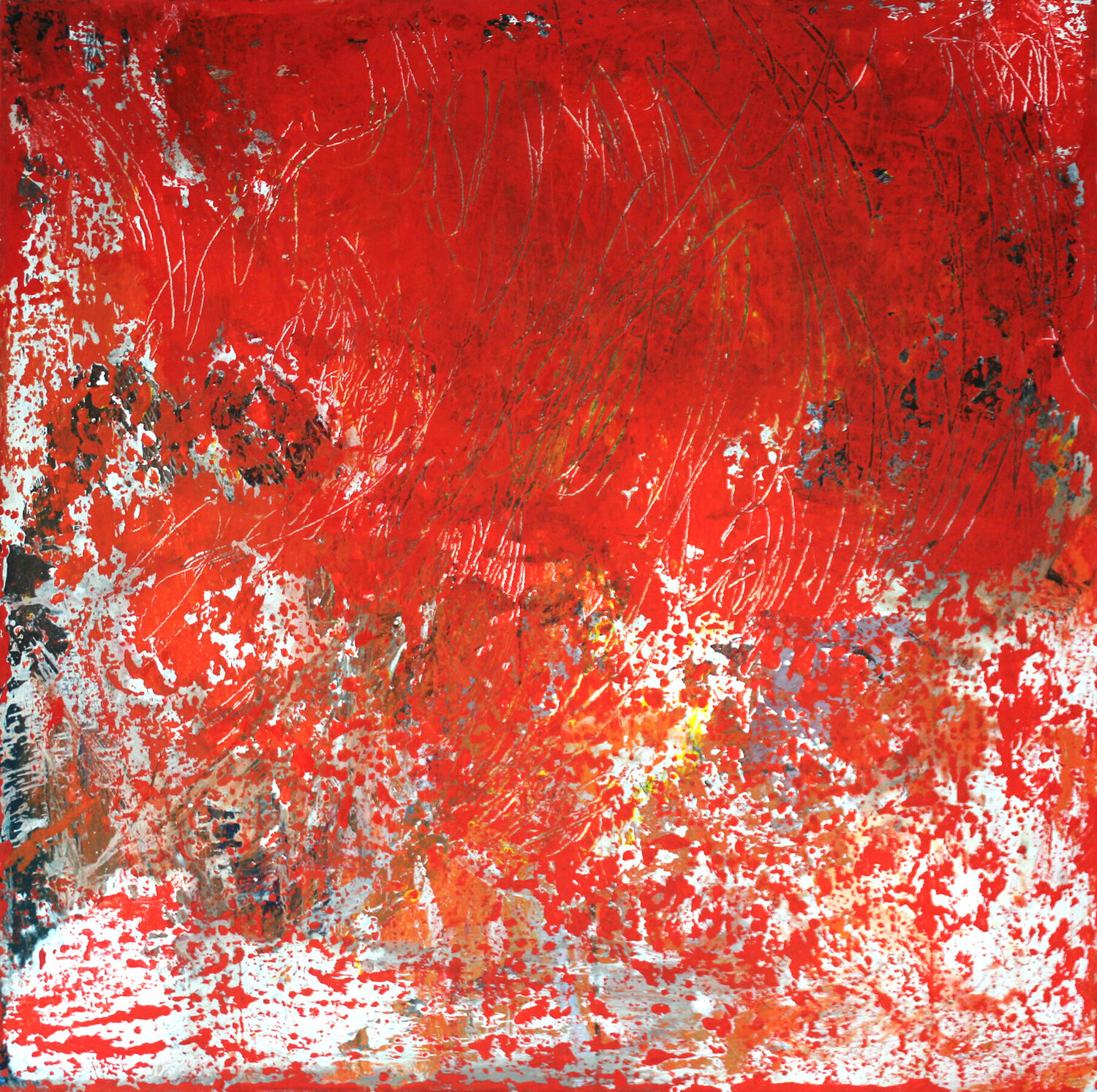 LARGE PAINTING - THE POWER OF RED - Veljko Martinovic Original painting for sale
