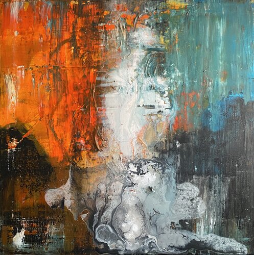 Eudaimonía Implosión by Javier Santana, Painting for Sale on Select