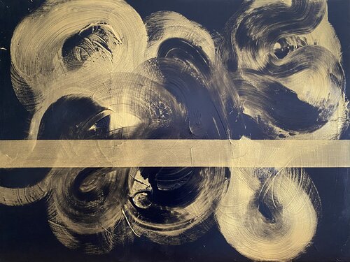 Fluir de la Vida en Negro by Javier Santana, Painting for Sale on Select