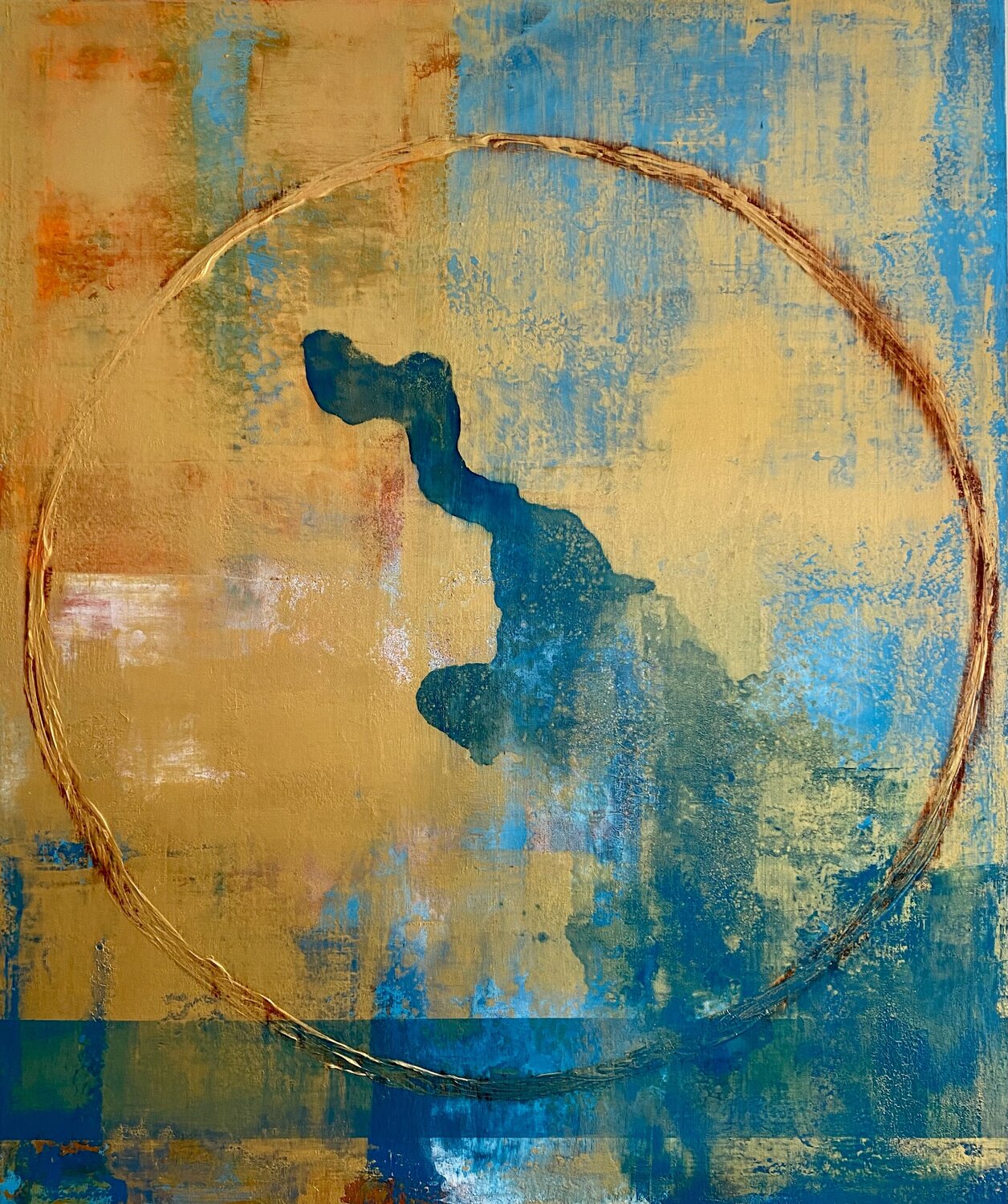 Eudaimonía K-ramel Javier Santana Original painting for sale