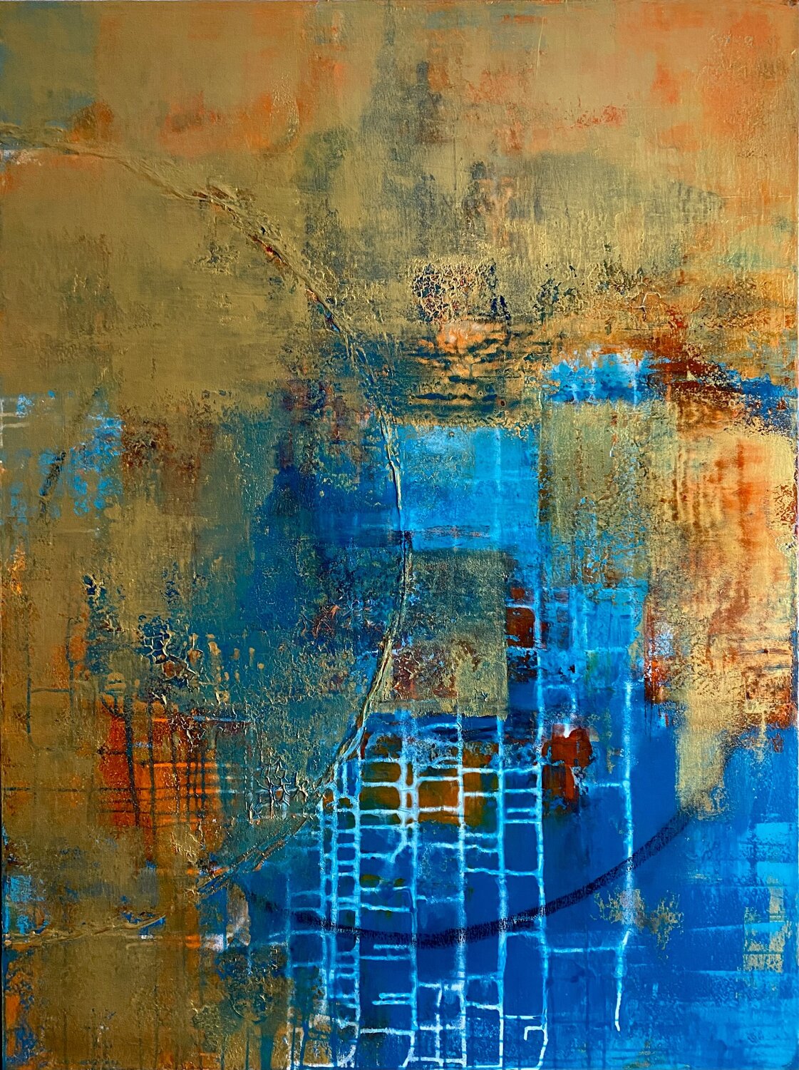Eudaimonía Mundos Tangentes Javier Santana Original painting for sale