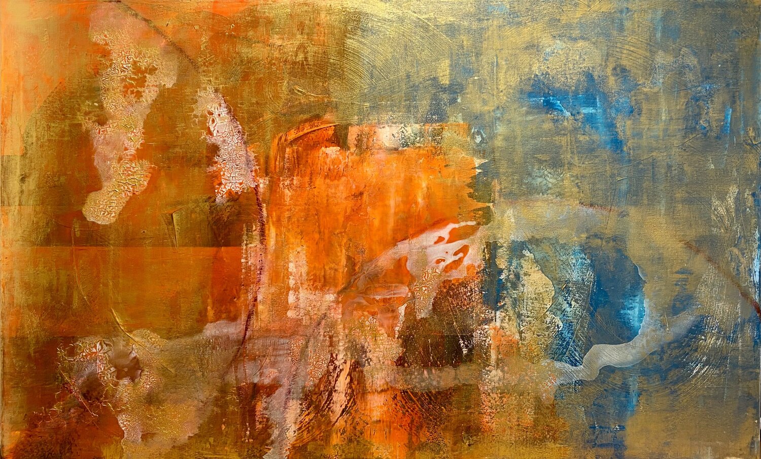 Eudaimonía - Fuego en Calma Javier Santana Original painting for sale