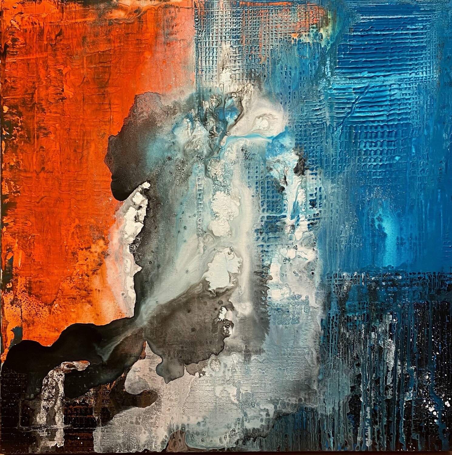 Eudaimonía Sincronicidad Javier Santana Original painting for sale