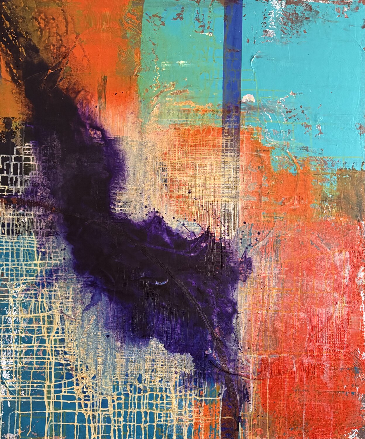 Viajando por la vida (Sin mapa) Javier Santana Original painting for sale