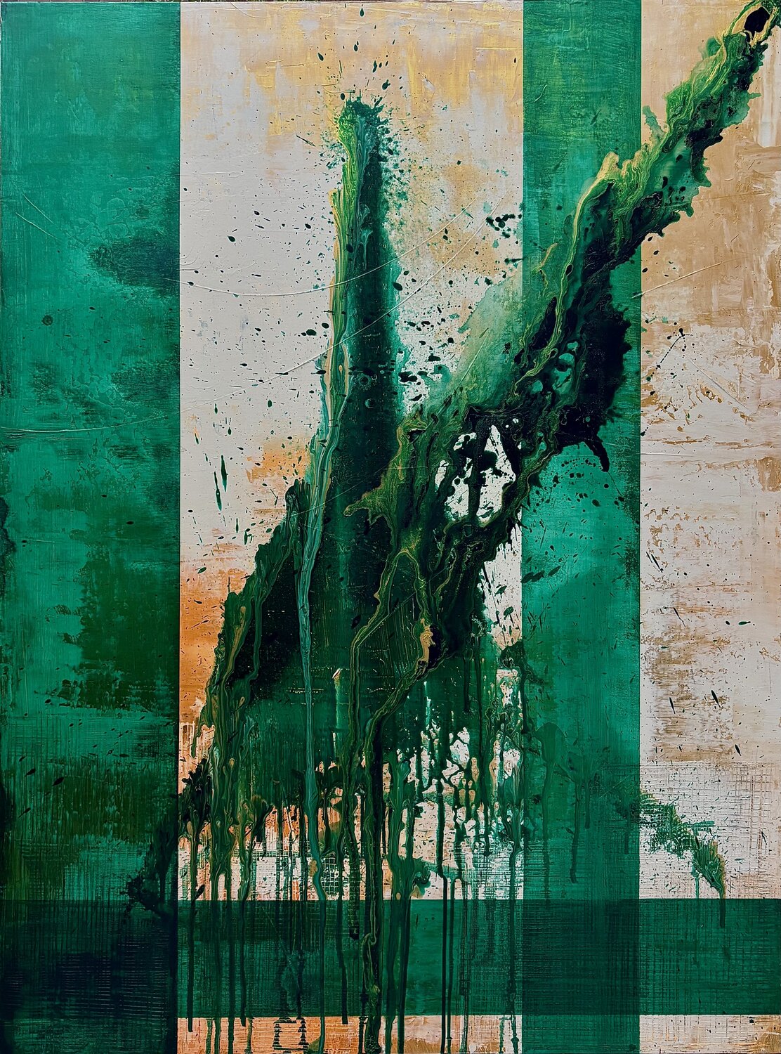 El nacimiento del Jade Javier Santana Original painting for sale