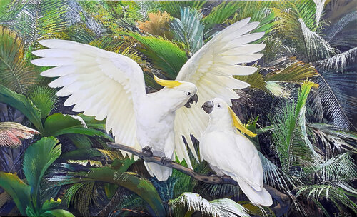 COCKATOOS by Tatiana Rezvaya, Painting for Sale on Select