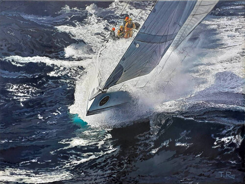 ON THE HIGH SEAS by Tatiana Rezvaya, Painting for Sale on Select