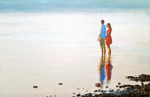 A SUNRISE FOR TWO by Tatiana Rezvaya, Painting for Sale on Select