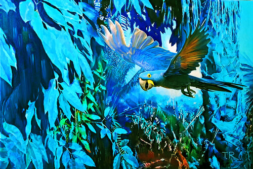 BLUE JUNGLE by Tatiana Rezvaya, Painting for Sale on Select