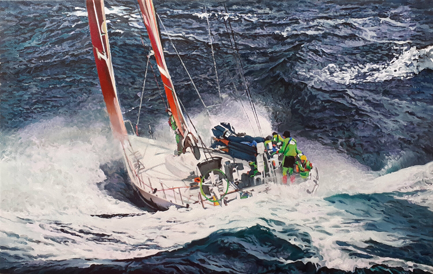 AN OCEAN RACE Tatiana Rezvaya Original painting for sale