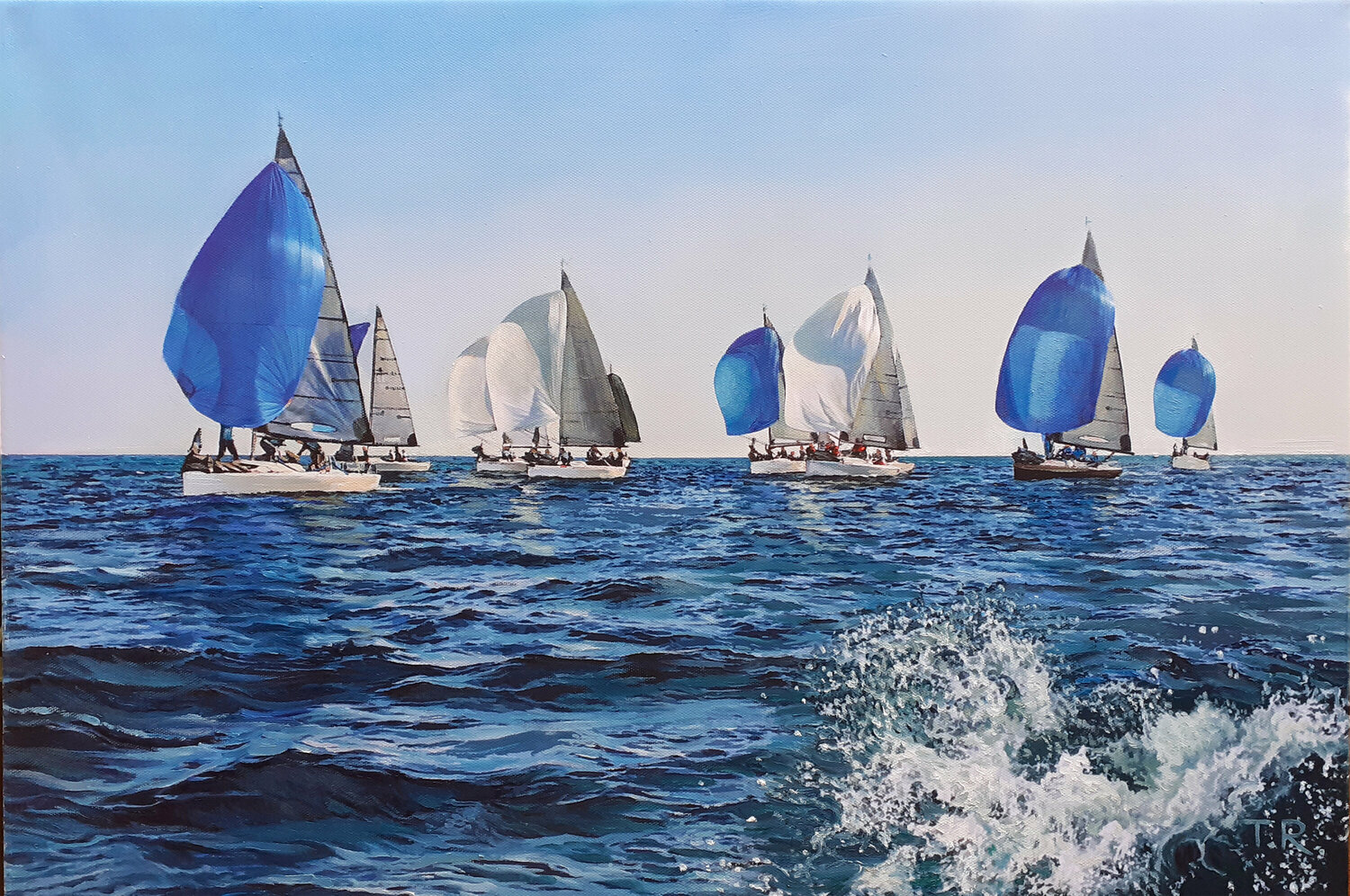 SEA BREEZE IN SAILS Tatiana Rezvaya Original painting for sale