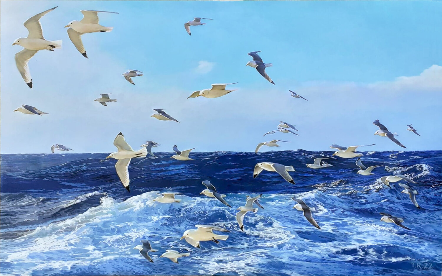 SEAGULLS Tatiana Rezvaya Original painting for sale