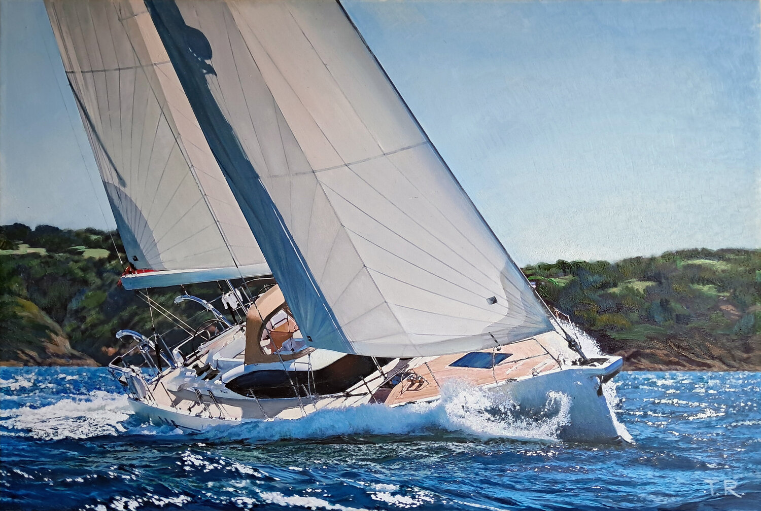SUMMER, SUN, SEA, SAILS Tatiana Rezvaya Original painting for sale