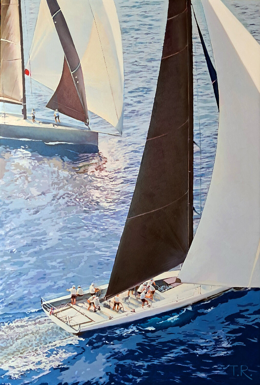 "A BLACK SAIL" Tatiana Rezvaya Original painting for sale