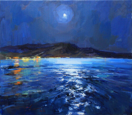 Night shine by Sergei Chernyakovsky, Painting for Sale on Select
