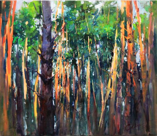 Pine Forest by Sergei Chernyakovsky, Painting for Sale on Select