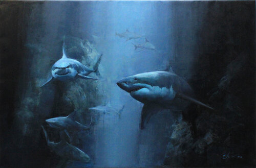World of instincts by Sergei Chernyakovsky, Painting for Sale on Select