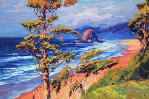 Sea coast of Australia by Sergei Chernyakovsky, Painting for Sale on Select