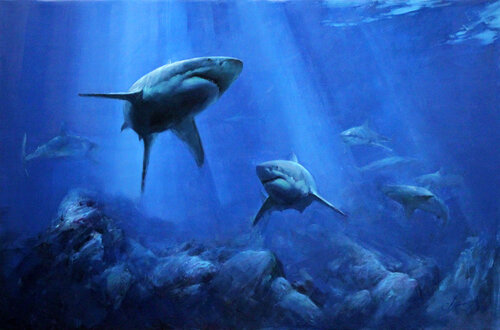 World of instincts by Sergei Chernyakovsky, Painting for Sale on Select
