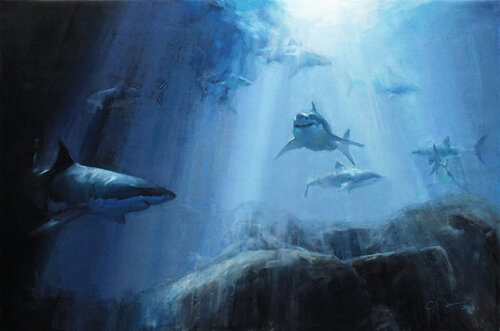 Deep blue waters by Sergei Chernyakovsky, Painting for Sale on Select