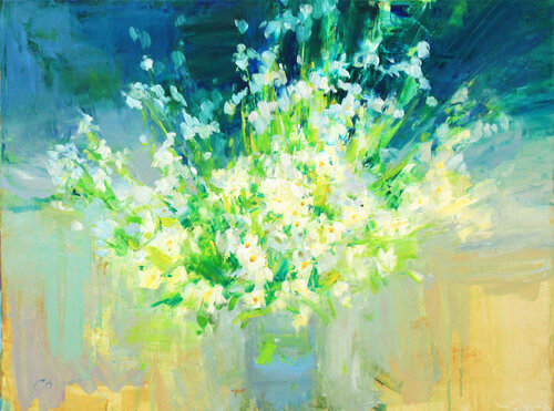 Bouquet of Chamomiles by Sergei Chernyakovsky, Painting for Sale on Select