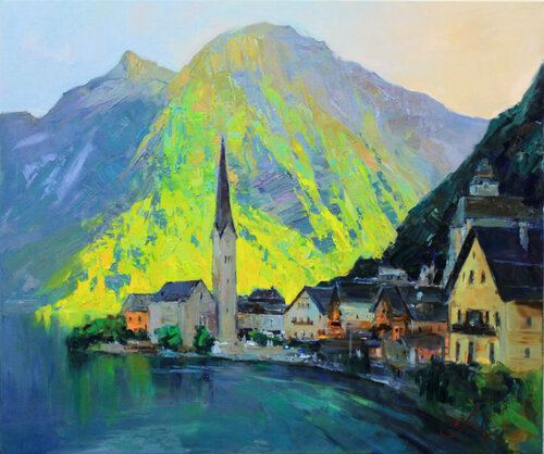 Hallstatt Lake by Sergei Chernyakovsky, Painting for Sale on Select