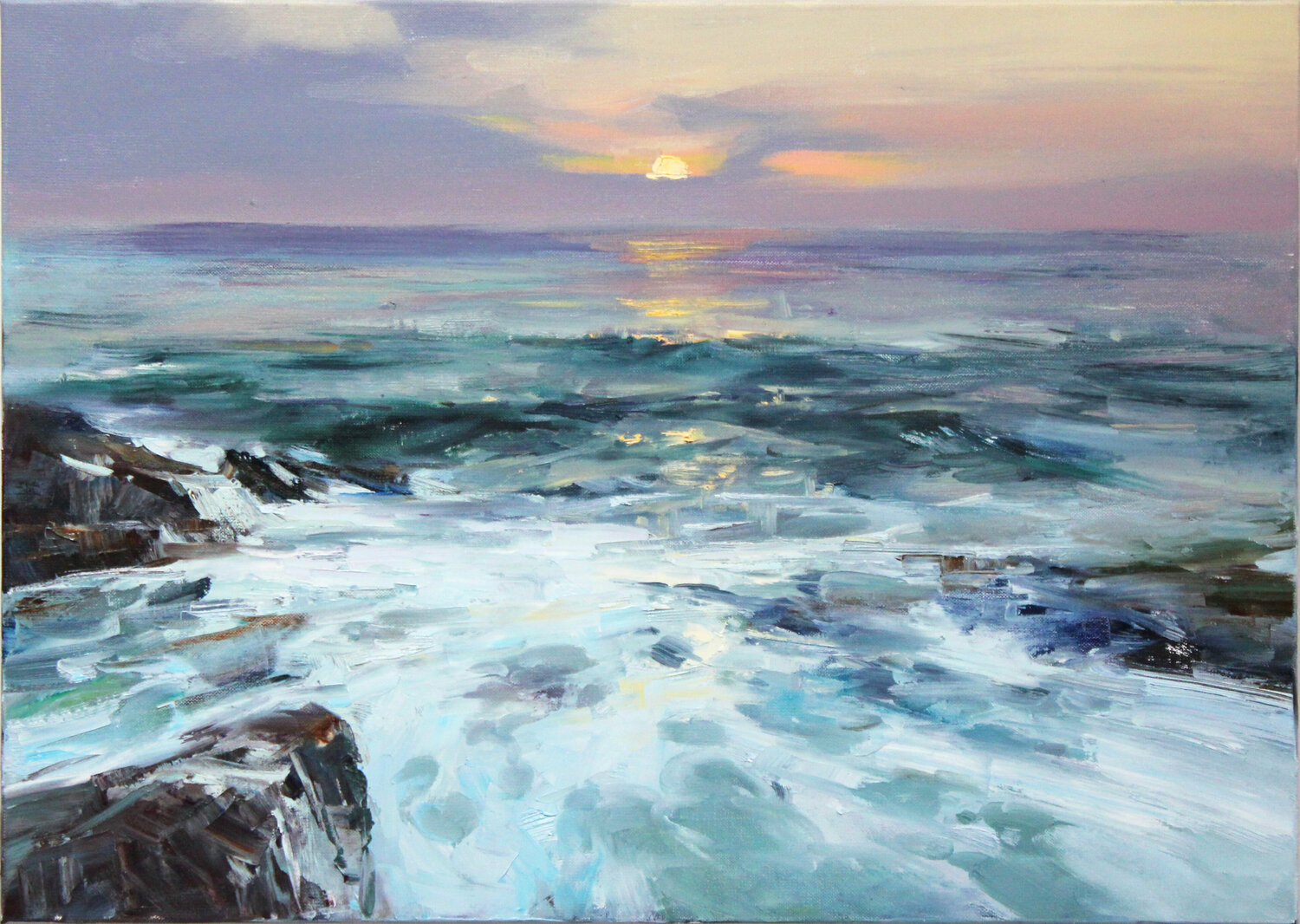 Stormy Sea #1 Sergei Chernyakovsky Original painting for sale