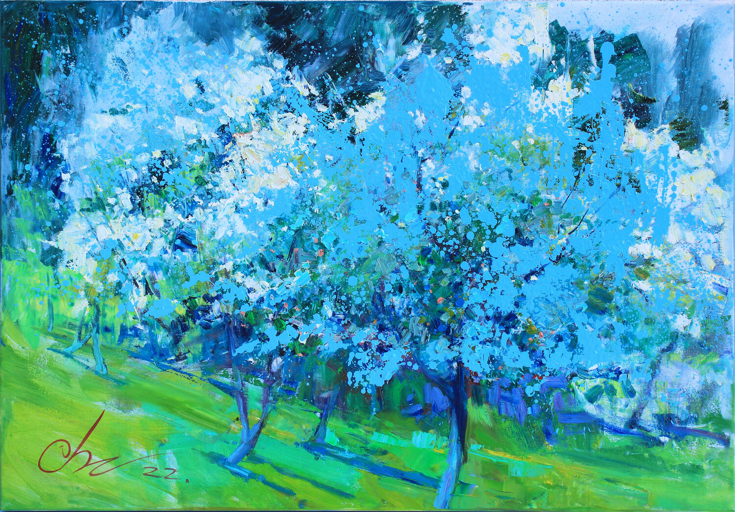 Smell of spring Sergei Chernyakovsky Original painting for sale