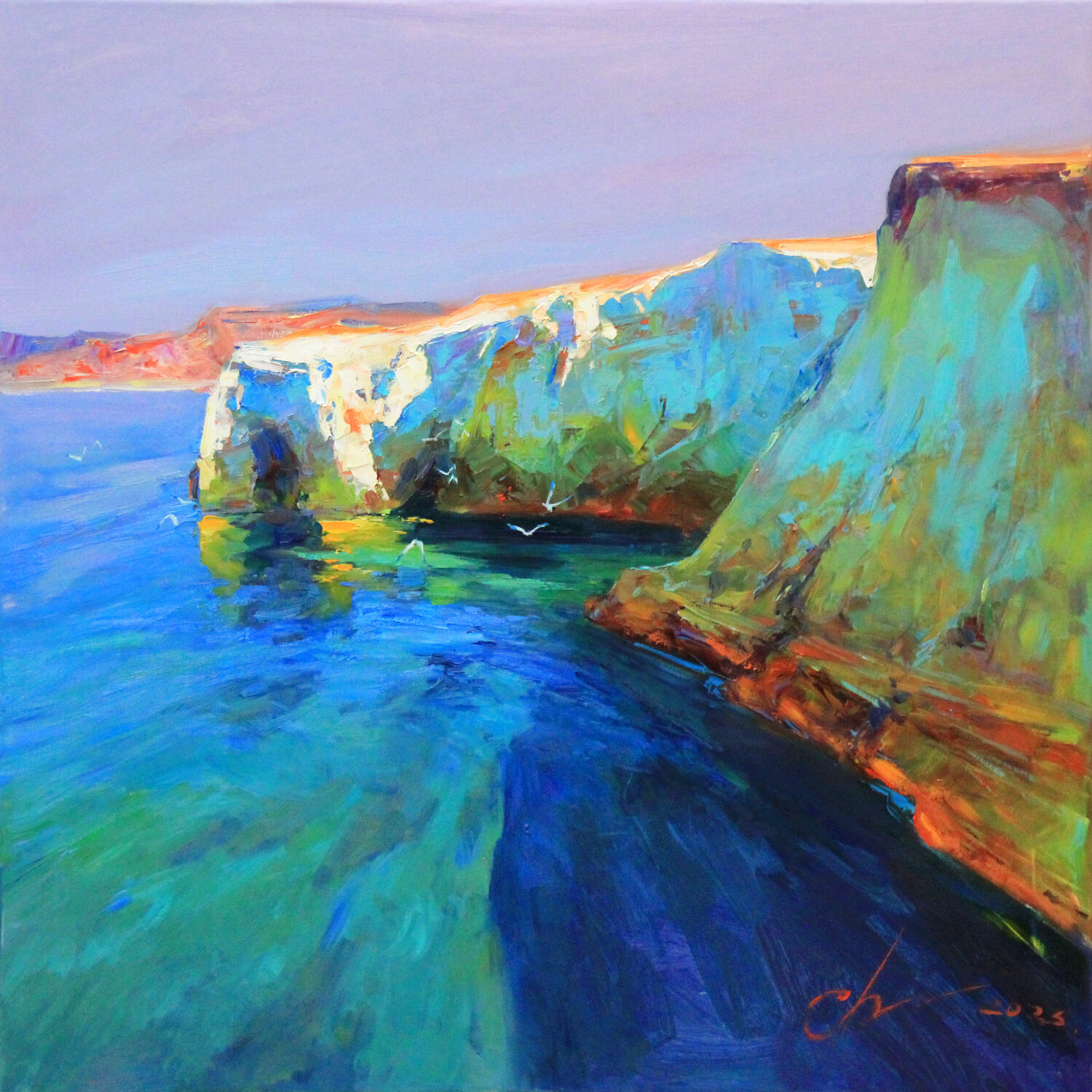 Bay of Balos Sergei Chernyakovsky Original painting for sale