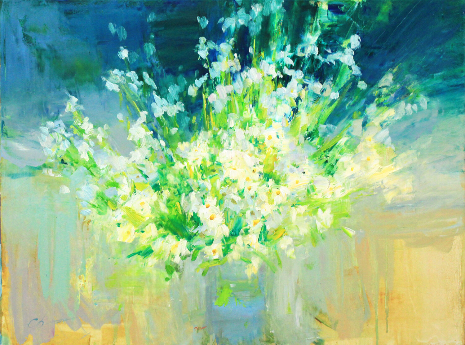 Bouquet of Chamomiles Sergei Chernyakovsky Original painting for sale
