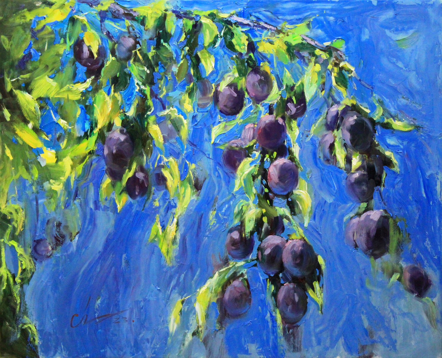 Plum tree Sergei Chernyakovsky Original painting for sale