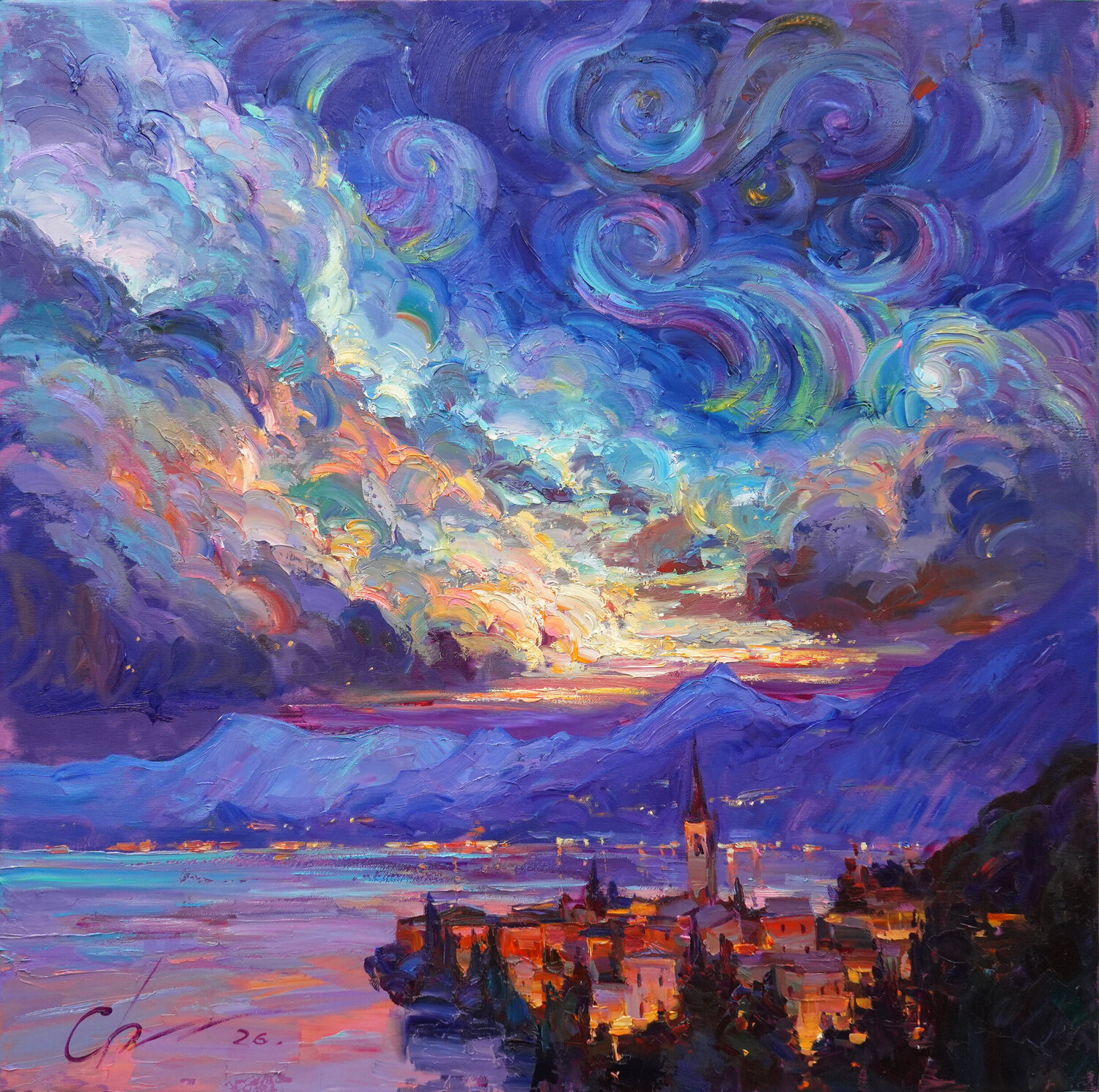 The Sky Above the Silence Sergei Chernyakovsky Original painting for sale